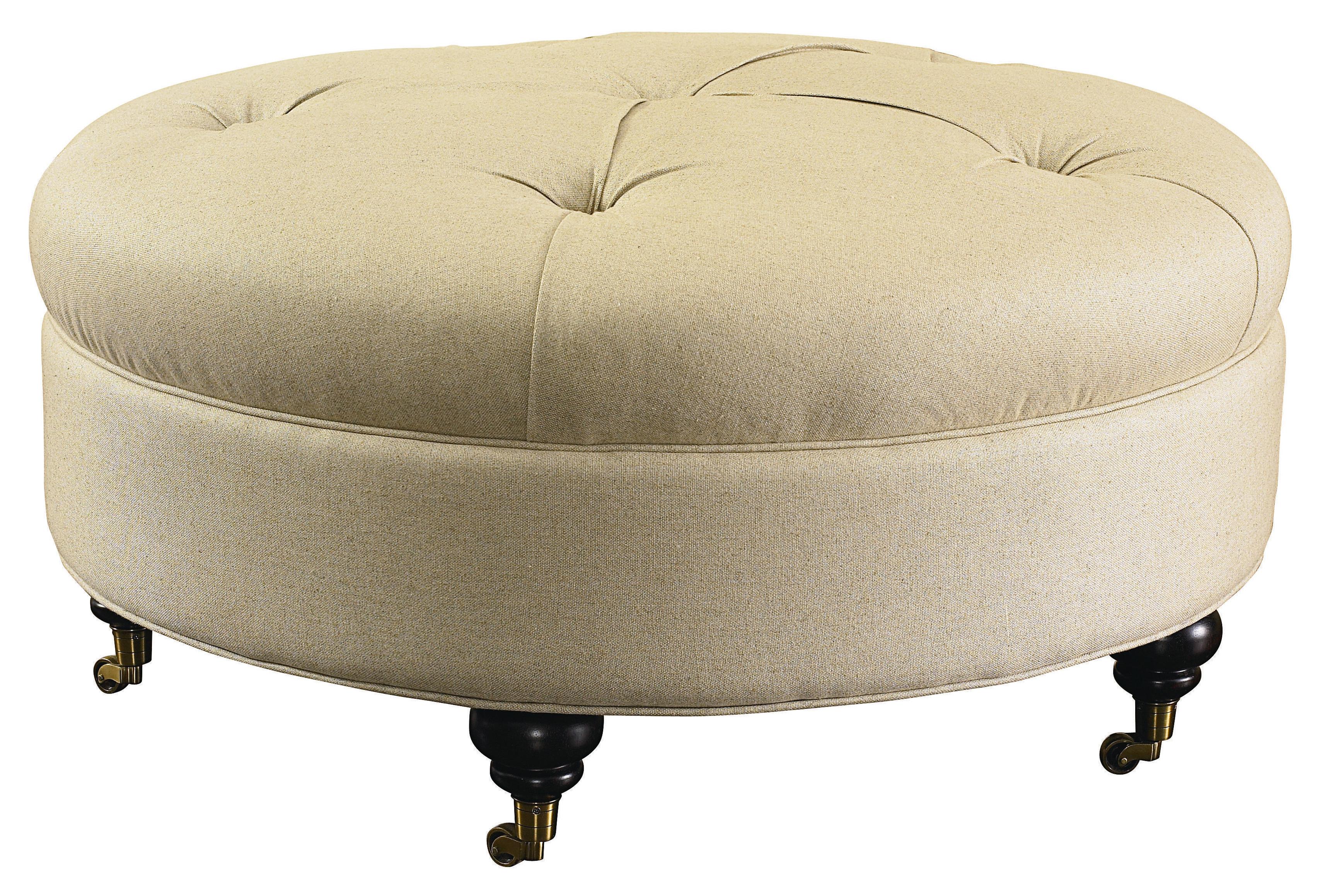 Bassett HGTV HOME Design Studio 1000RO Round Ottoman with Traditional
